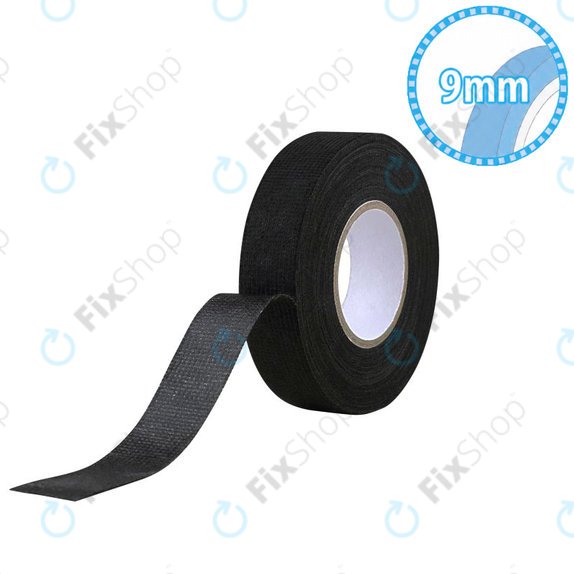 Nastro isolante in tessuto per cablaggi, 9mm x 20m, nero
