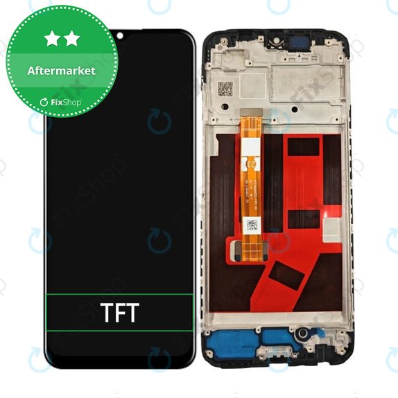 Schermo per Oppo A38 CPH2579, Glowing Black, Vetro touch con cornice