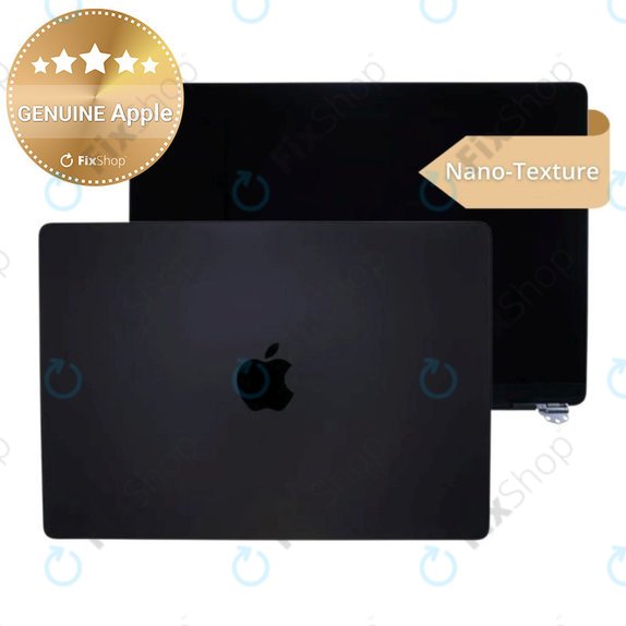 Schermo LCD per MacBook Pro 14", A3112, A3185 (2024), con vetro frontale e copertura, Nano-Texture, Space Black, 661-41795, Genuine Apple