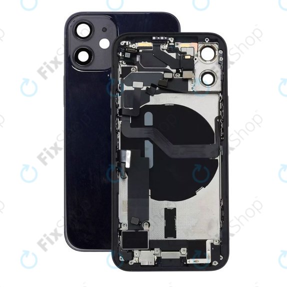 Scocca posteriore con piccoli componenti per iPhone 12 Mini, Black
