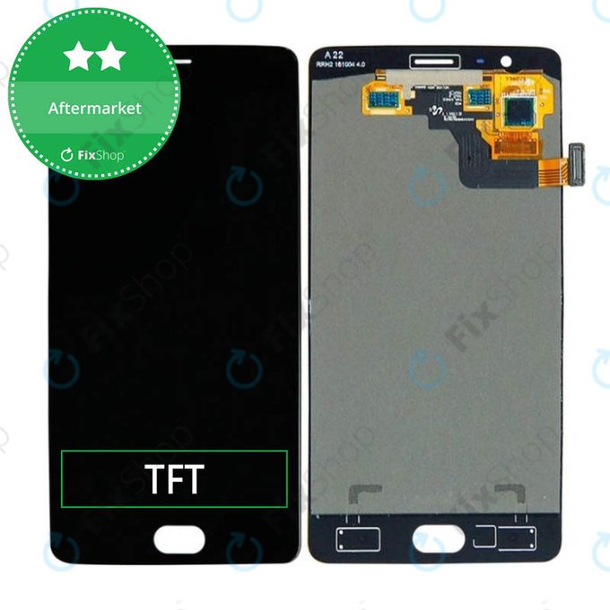Schermo LCD per OnePlus 3, 3T, Black, Vetro touch senza cornice
