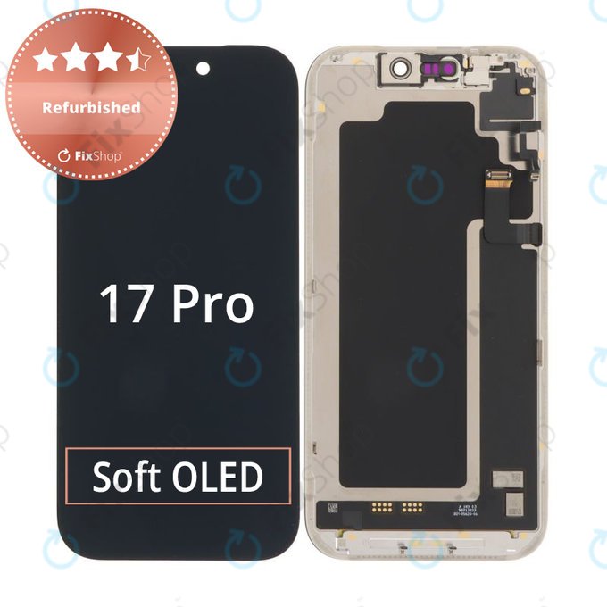 Schermo per iPhone 17 Pro, Vetro touch con cornice, Refurbished