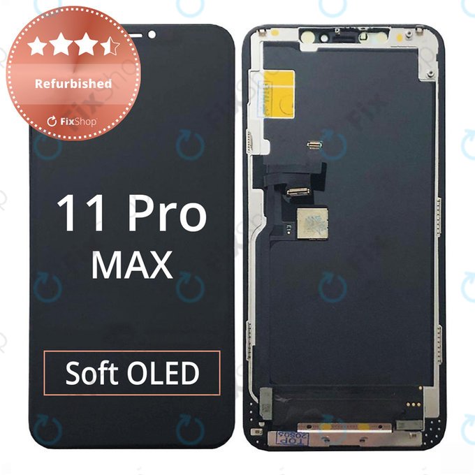 Schermo per iPhone 11 Pro Max, Vetro touch con cornice, Refurbished