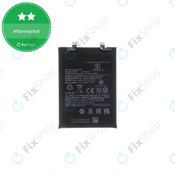 Batteria per Xiaomi Redmi Note 12 Pro 5G, BP4K, 5000mAh