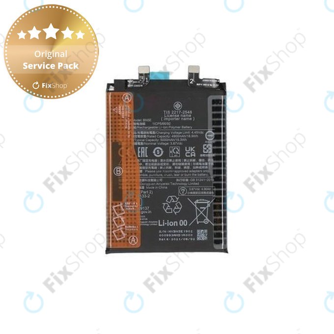 Batteria per Xiaomi Redmi Note 11 Pro 4G, 11 Pro 5G, BN5E, 46020000A2LM, 5000mAh, Genuine Service Pack