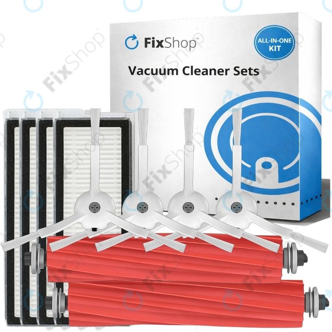 Set di ricambi per Roborock Qrevo MaxV, Pro, S (2x spazzola principale, 4x filtro, 4x spazzola laterale)