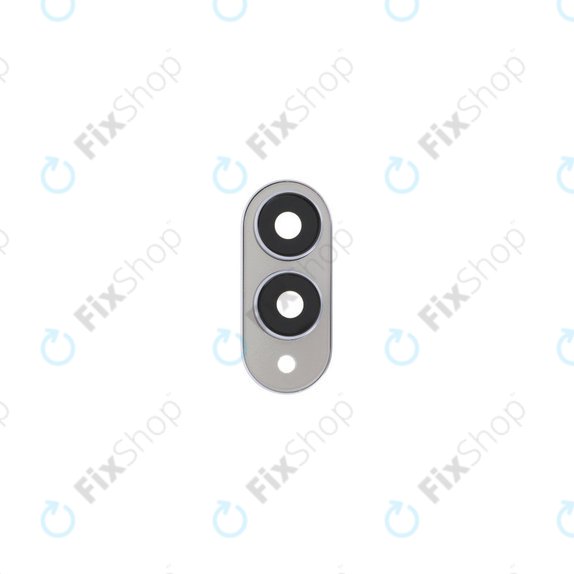 Lente fotocamera posteriore con frame per Samsung S25 Edge, Titanium Silver