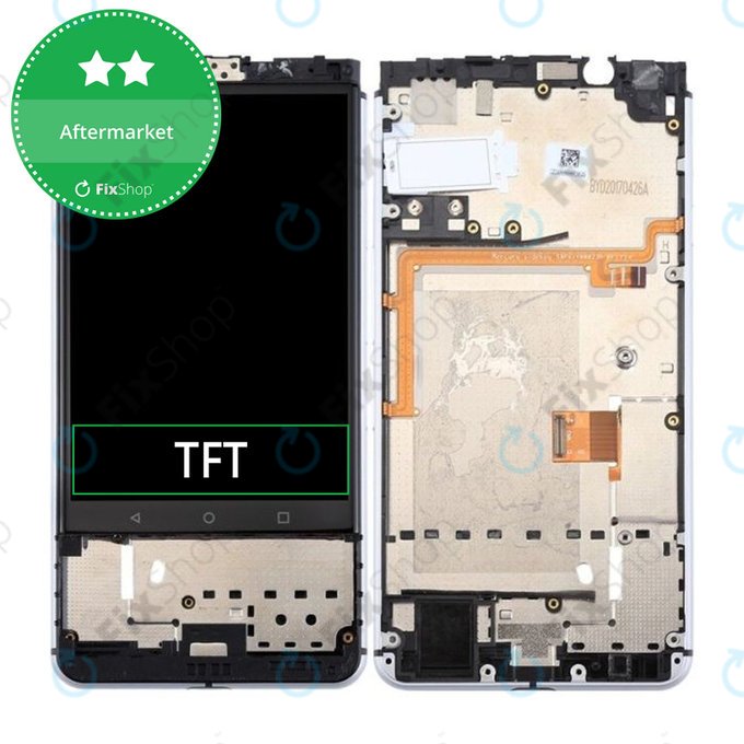 Schermo per Blackberry Keyone, Black, Vetro touch con cornice