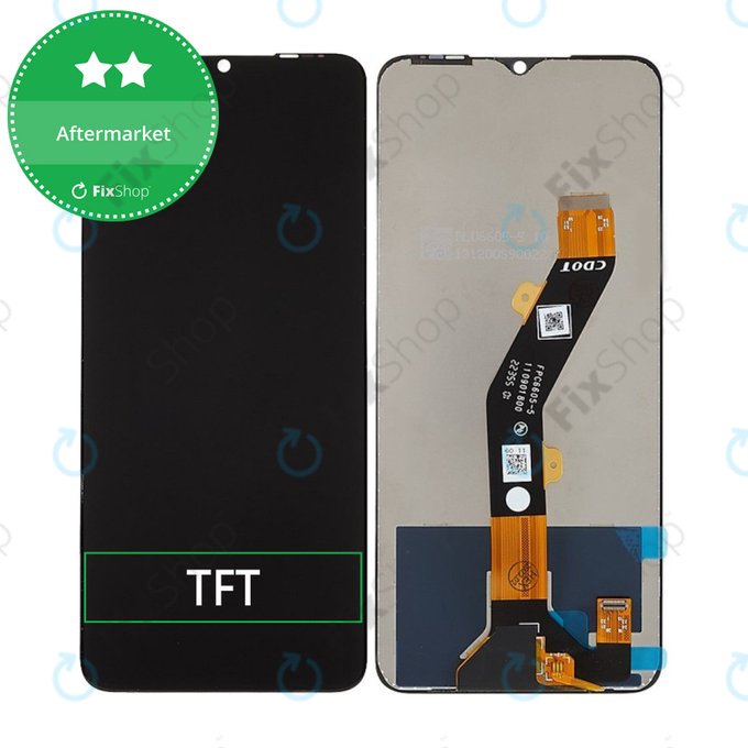 Schermo LCD per Tecno Spark Go 2023, Vetro touch senza cornice