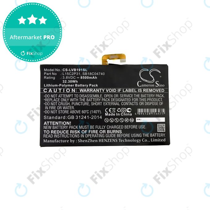 Batteria per Lenovo Yoga Book, L15C2P31, SB18C04740, 8500mAh, HQ