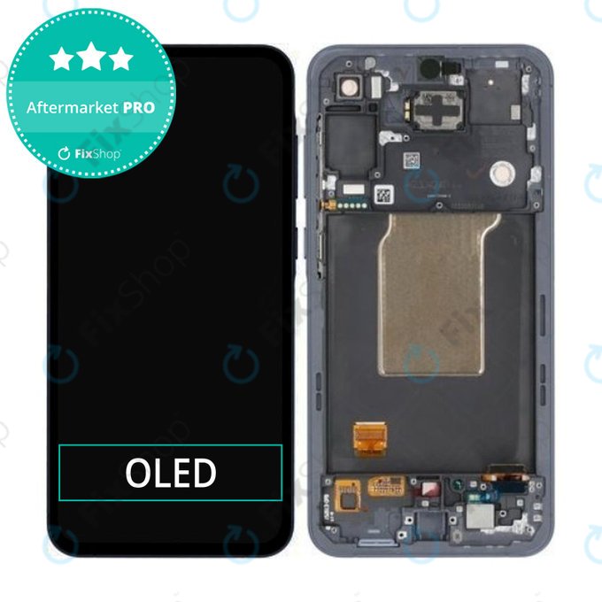 Schermo OLED per Samsung A55 A556B, Awesome Navy, Vetro touch con cornice