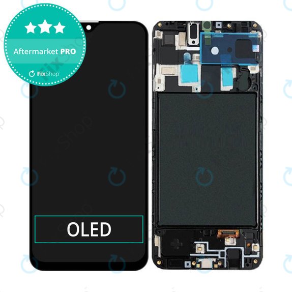Schermo OLED per Samsung A20 A205F, Vetro touch con cornice