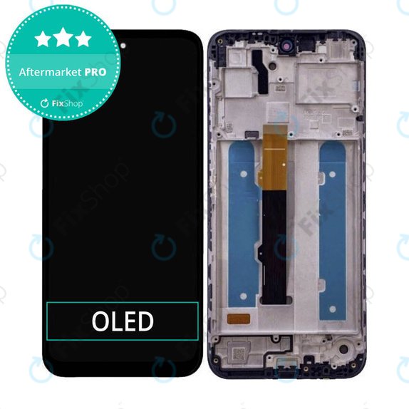 Schermo OLED per Motorola Moto G42 XT2233, Black, Vetro touch con cornice