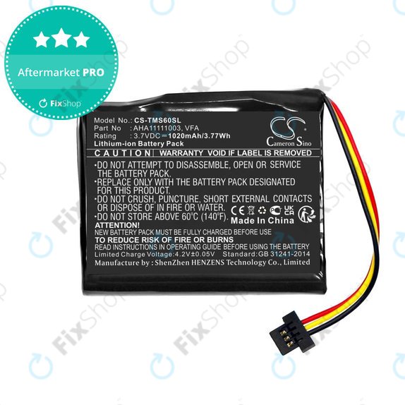 Batteria per TomTom Start 60, VFA, Li-Ion, 1020mAh, 3.7V, HQ
