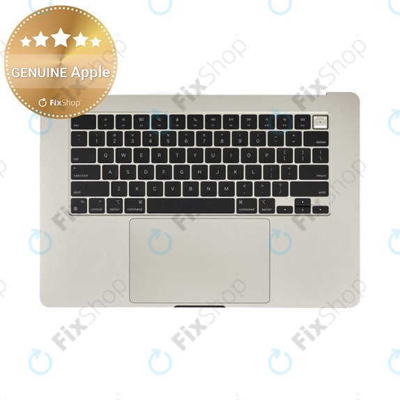 Top case con tastiera US e batteria per MacBook Air 15", A3114 (2024), Starlight, 661-40268, Genuine Apple