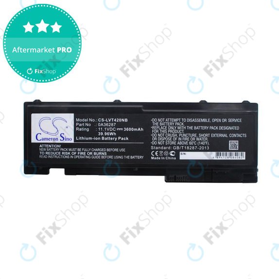 Batteria per Lenovo Thinkpad T420s, T420si, 0A36287, Li-Ion, 3600mAh, 11.1V, HQ