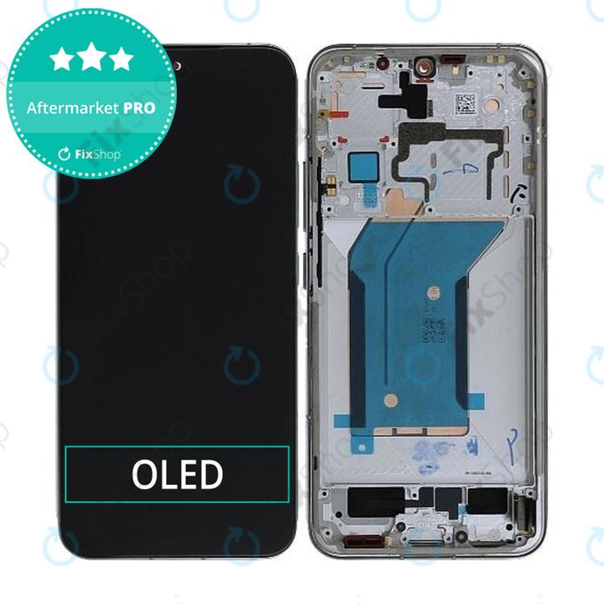Schermo OLED per Xiaomi 14 23127PN0CC, White, Vetro touch con cornice