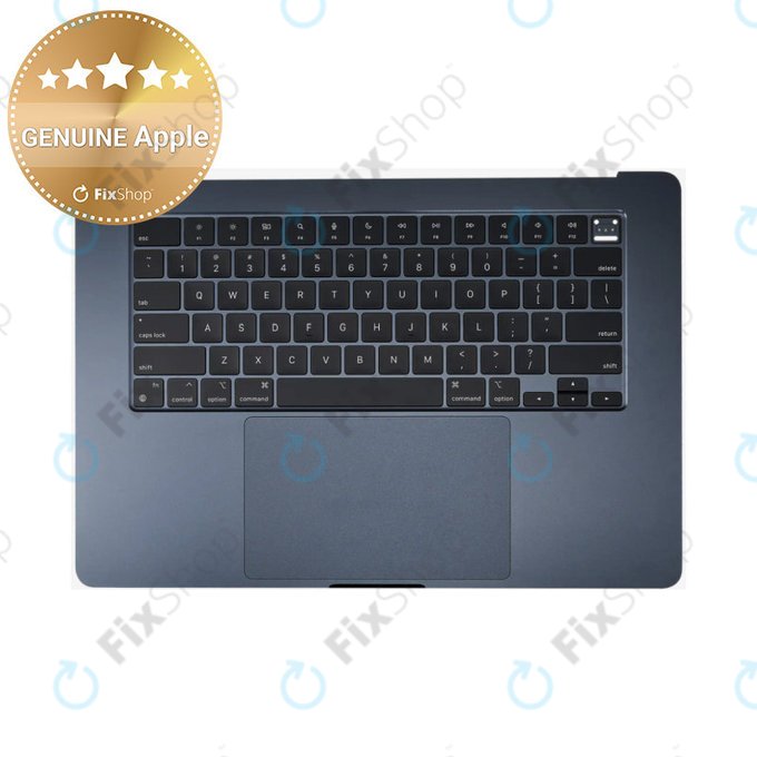 Top case con tastiera US e batteria per MacBook Air 15", A3114 (2024), Midnight, 661-40269, Genuine Apple