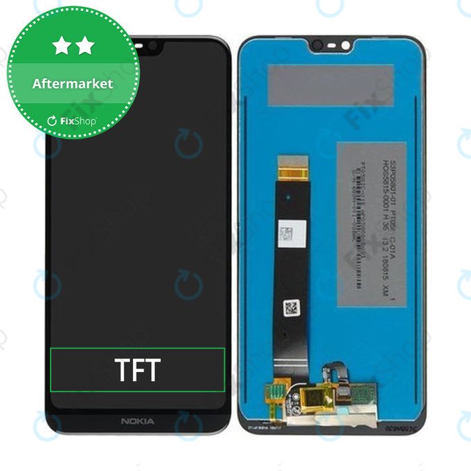 Schermo LCD per Nokia 7.1, Vetro touch senza cornice