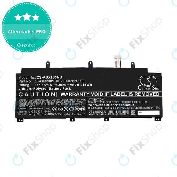 Batteria per Asus ROG Flow X13 GV301QE-K6008, C41N2009, Li-Pol, 3950mAh, 15.48V, HQ