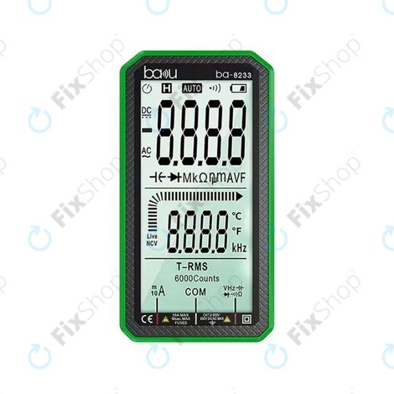 Multimetro digitale professionale con touch screen, Baku BA-8233