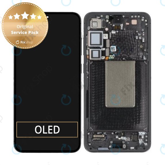 Schermo per Samsung S24 Plus S926B, Onyx Black, Vetro touch con cornice, GH82-33410A, Genuine Service Pack