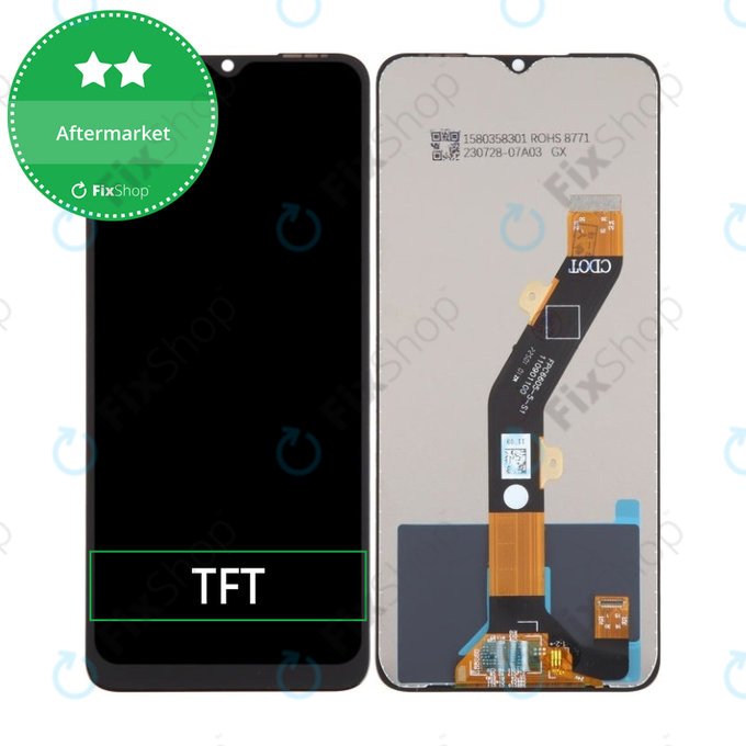 Schermo LCD per Infinix Smart 7 HD X6516, Vetro touch senza cornice