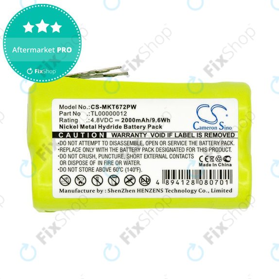 Batteria per Makita 6722D, 6723DW, TL00000012, Ni-MH, 2000mAh, 4.8V, HQ