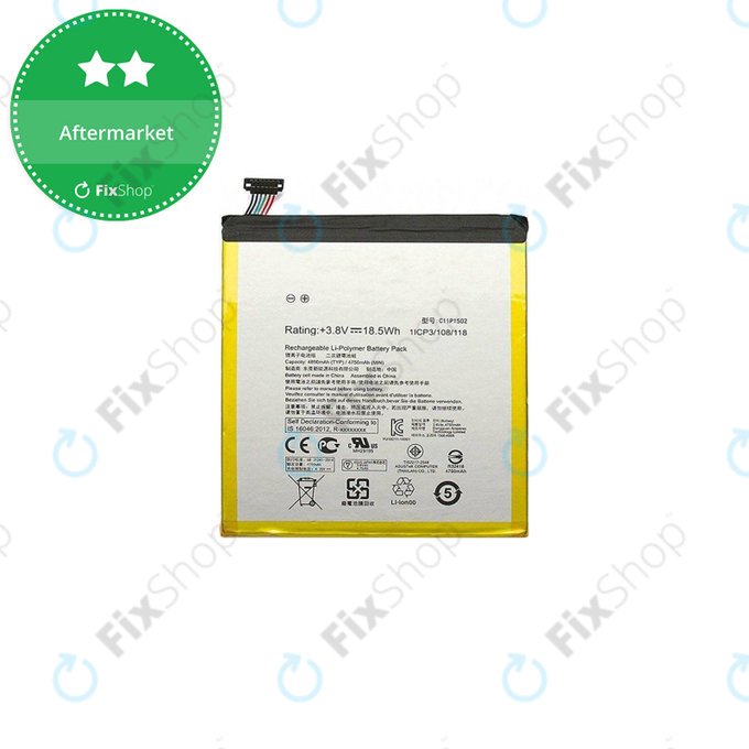Batteria per Asus ZenPad 10 Z300, C11P1502, 4890mAh