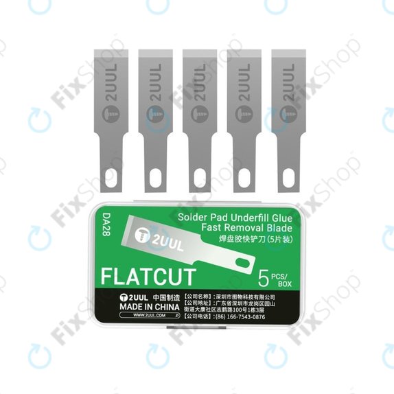 Lame piatte per rimozione colla underfill 5 pz/confezione, 2UUL DA28