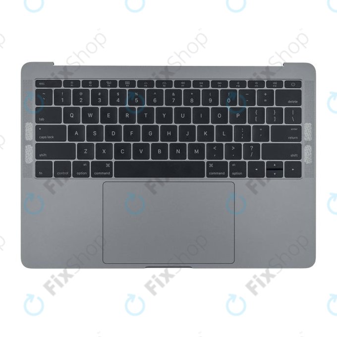 Top case con tastiera US, microfono, trackpad e altoparlanti per MacBook Pro 13" A1708 (Late 2016 - Mid 2017), Space Gray