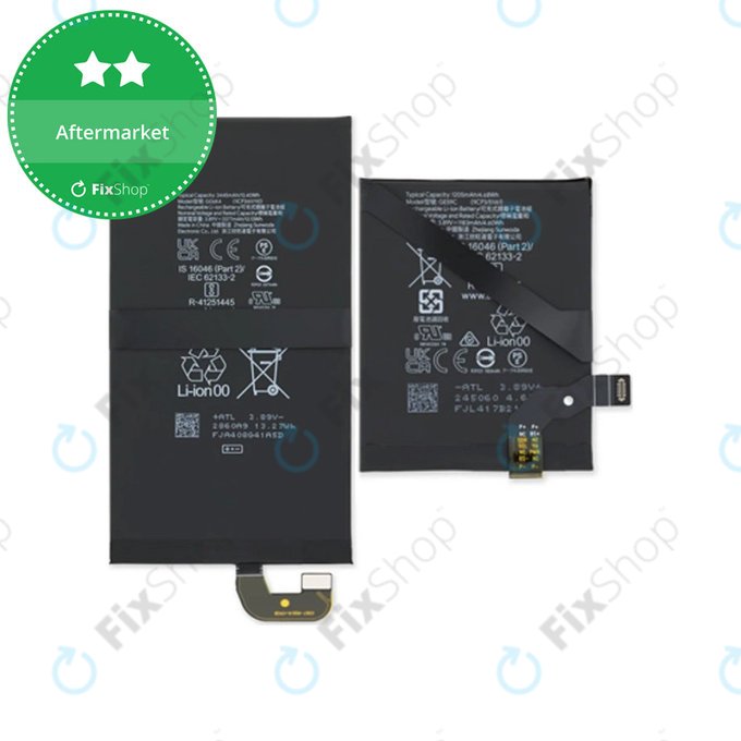 Batteria per Google Pixel 9 Pro Fold, G06KA, GE59C, 2 pz., 4650mAh