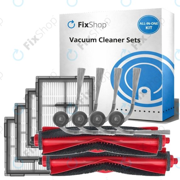 Set di ricambi per Xiaomi Roborock Q10 VF, Q10 VF+, S8 Pro, S8 Pro Plus (2x spazzola principale, 4x filtro, 4x spazzola laterale)