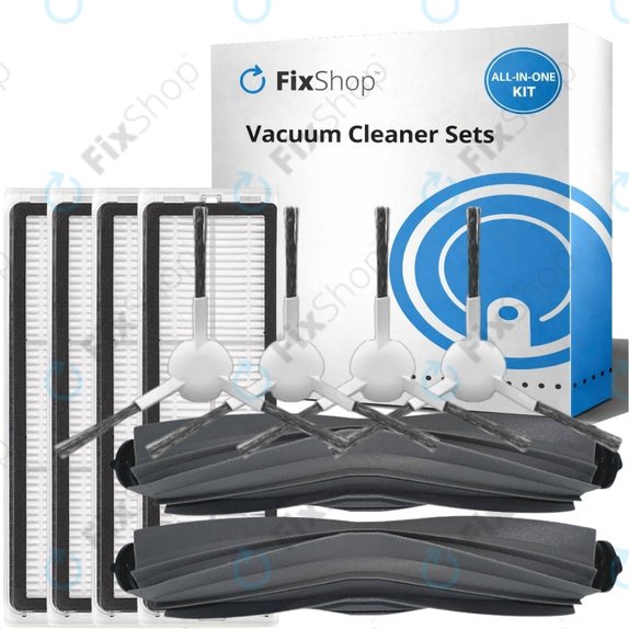 Set di ricambio per Xiaomi Dreame L10s Ultra, Xiaomi Dreame L10s Pro (2x spazzola principale, 4x filtro, 4x spazzola laterale)