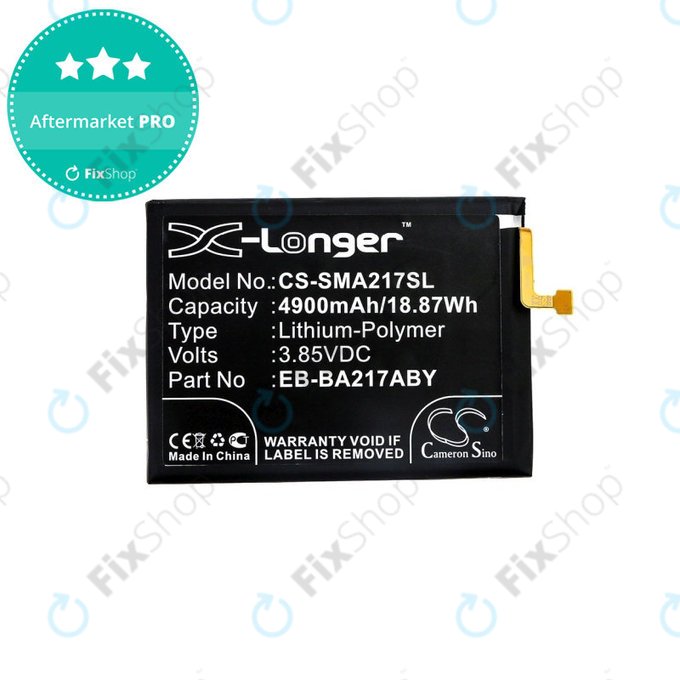 Batteria per Samsung A04s, 4900mAh, Li-Pol, 3.85 V, EB-BA217ABY, HQ