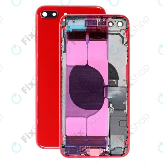 Scocca posteriore con piccoli componenti per iPhone 8 Plus, Red