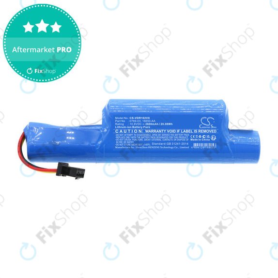 Batteria per Vileda Vr102, 201 303 One 0769-03, Li-Ion, 2600mAh, 10.8V, HQ
