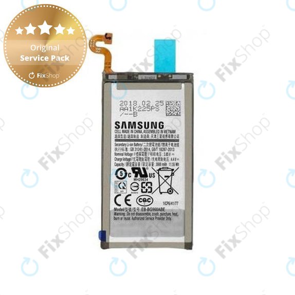 Batteria per Samsung S9 G960F, EB-BG960ABE, GH82-15963A, GH82-16021A, 3000mAh, Genuine Service Pack