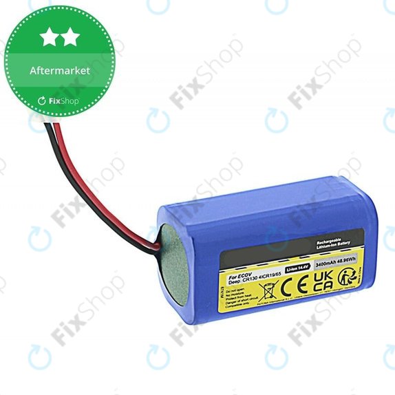 Batteria per Ecovacs Deebot CEN-seriess, CR-seriess, N79-seriess, X500-seriess, 4ICR19 65, Li-Ion, 3400mAh, 14.8V