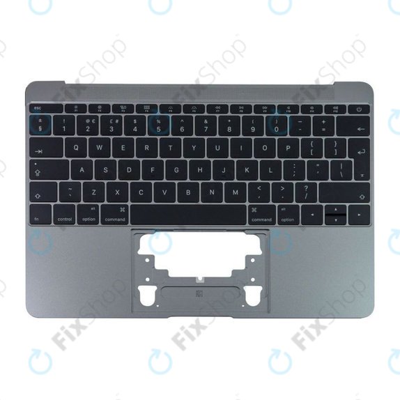 Top case con tastiera UK per MacBook 12" A1534 (Early 2015 - Mid 2017), Space Gray