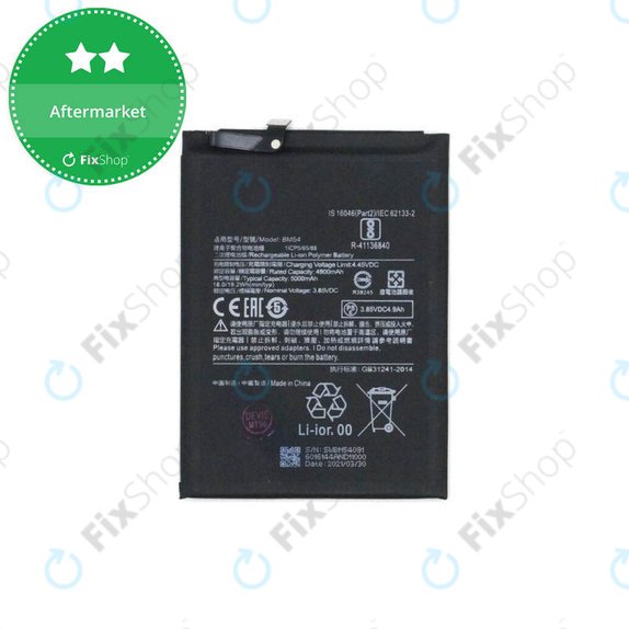 Batteria per Xiaomi Redmi Note 9T 5G, BM54, 5000mAh