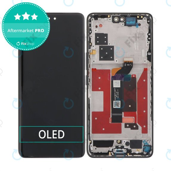 Schermo OLED per Honor 200 Pro, Black, Vetro touch con cornice