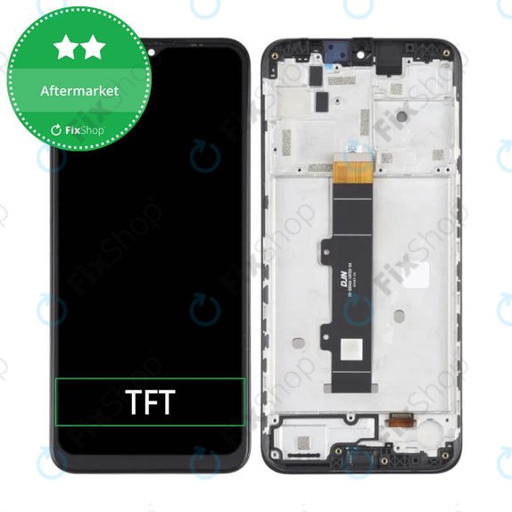 Schermo per Motorola Moto G30 XT2129, Phantom Black, Vetro touch con cornice
