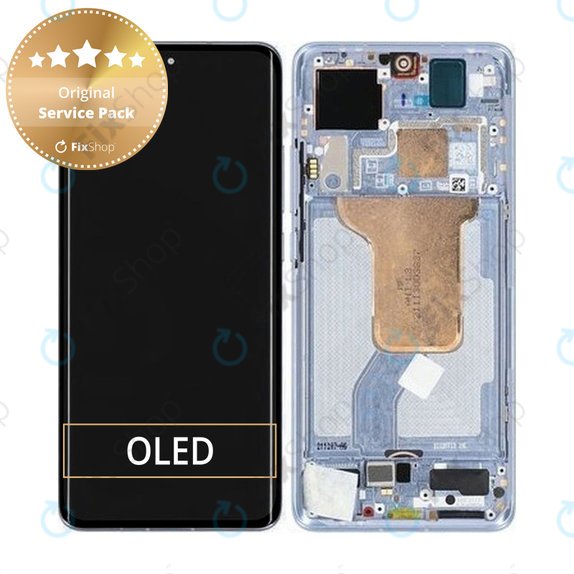 Schermo per Xiaomi 12, 12X, Blue, Vetro touch con cornice, 5600040L3A00, Genuine Service Pack