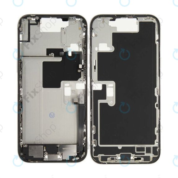 Telaio centrale con pulsanti di accensione e volume per iPhone 16 Pro Max, Titanio White