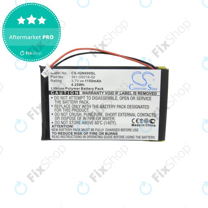 Batteria per Garmin Nüvi 660, 660 FM, 361-00019-02, Li-Pol, 1150mAh, 3.7V, HQ