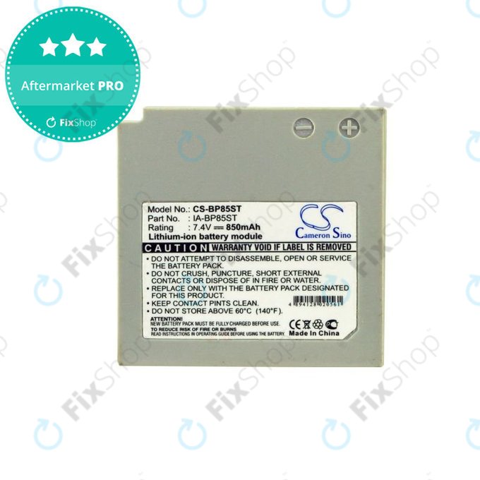 Batteria per Samsung VP-MX10, 20, IA-BP85ST, Li-Ion, 850mAh, 7.4V, HQ