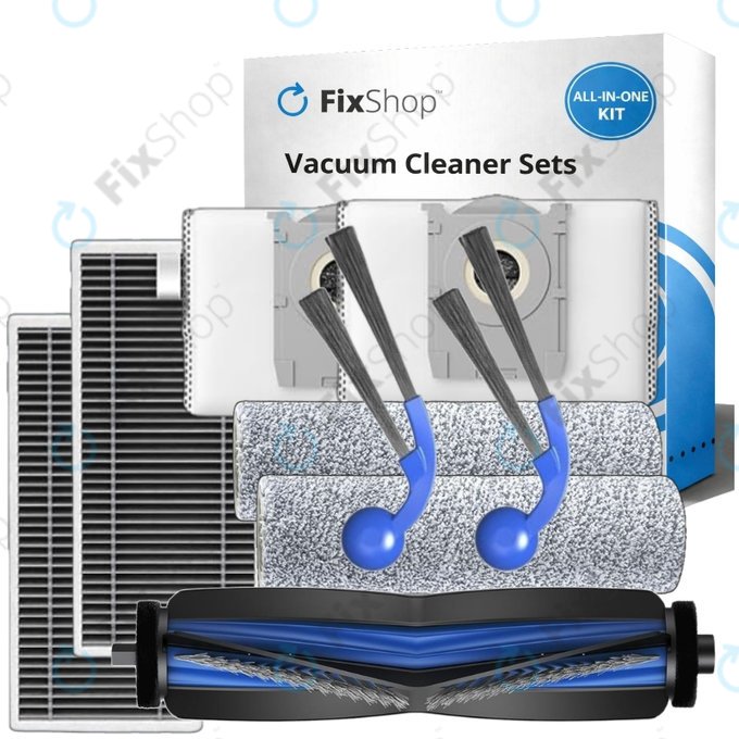 Set di ricambi per Ecovacs T80 Omni, T80 (1x spazzola principale, 2x filtro, 2x spazzola laterale, 2x panno mop, 2x sacchetto polvere)