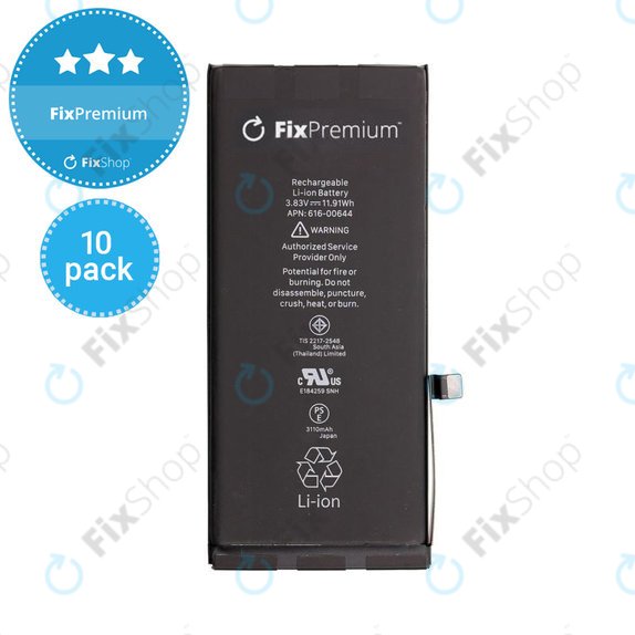 Batteria 10 pz. per iPhone 11, 3110mAh, FixPremium