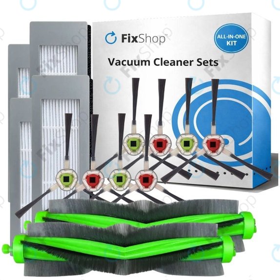 Set di ricambio per iRobot Roomba Combo 1138, Ecovacs Deebot Ozmo 930 (2x Spazzole principali, 4x Filtri, 4 coppie di spazzole laterali)